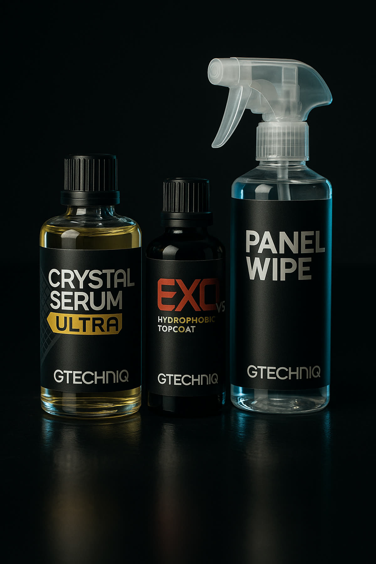 Gtechniq Crystal Serum Ultra, EXO V5 topcoat, and Panel Wipe